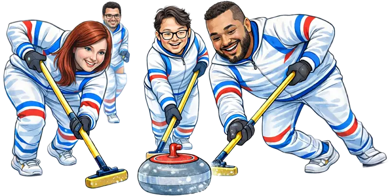 Diabetes Prevention design team curling