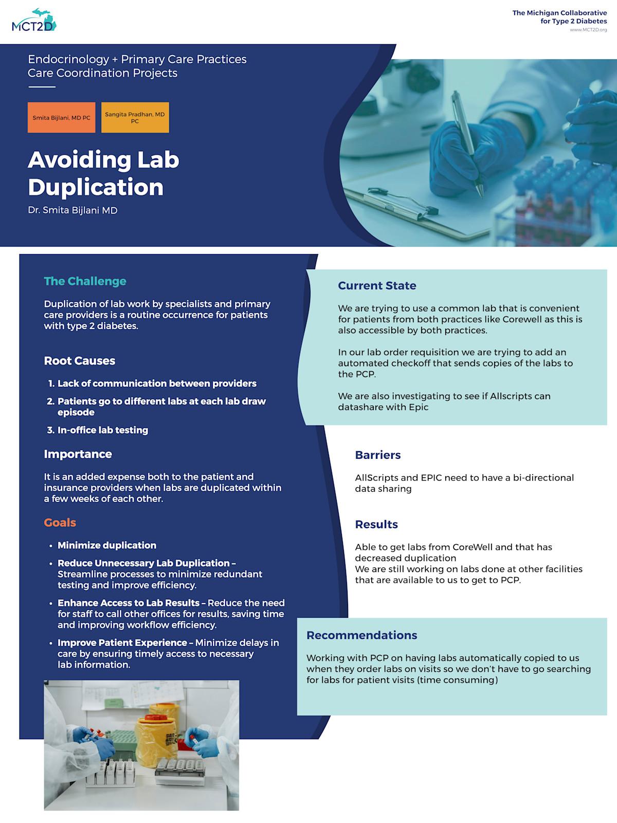 Avoiding Lab Duplication